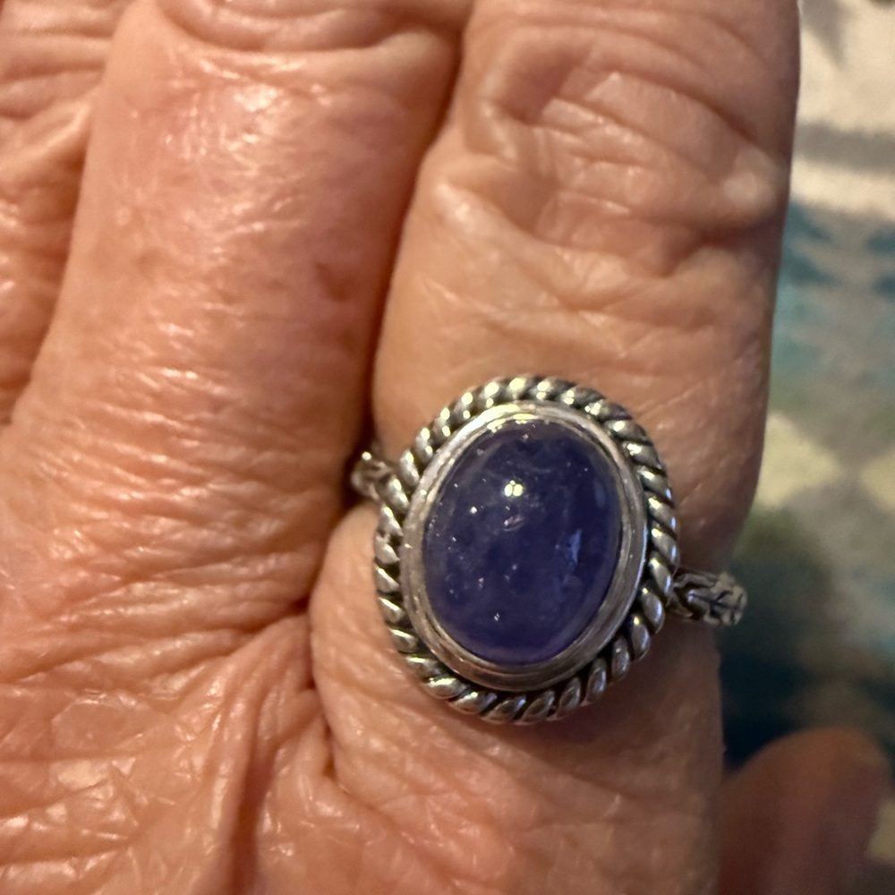 Natural Tanzanite polished Ring